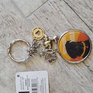 NEW Rottweiler Dog Keychain Charm Key Ring